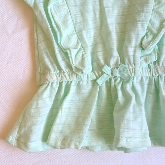 mixed brands tunic peplum top with leggings outfit set 6-12 months baby girl - Picture 3 of 7